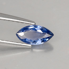 0.52克拉天然蓝宝石，马眼形，7.1×3.7毫米，VVS-VS