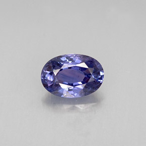 0.57克拉天然蓝宝石，椭圆形切割，5.9×4.1毫米，VS