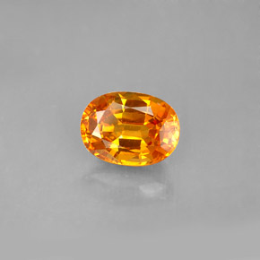 1.81克拉天然橙色蓝宝石，椭圆形切割，8.1×6毫米，VVS