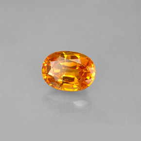 1.81克拉天然橙色蓝宝石，椭圆形切割，8.1×6毫米，VVS