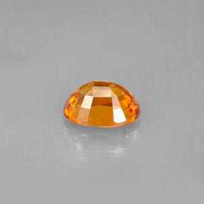 1.81克拉天然橙色蓝宝石，椭圆形切割，8.1×6毫米，VVS