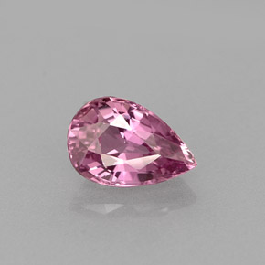 0.60克拉天然粉色蓝宝石，梨形，6.1×4.1毫米，VVS-VS