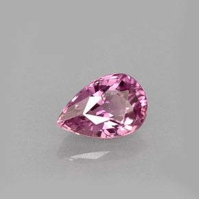 0.60克拉天然粉色蓝宝石，梨形，6.1×4.1毫米，VVS-VS