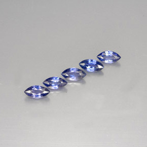天然蓝宝石，马眼形，7×3.6毫米，VS