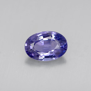 0.53克拉天然紫罗兰色蓝宝石，椭圆形切割，5.9×4.1毫米，VS
