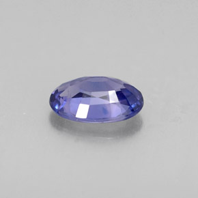 0.53克拉天然紫罗兰色蓝宝石，椭圆形切割，5.9×4.1毫米，VS