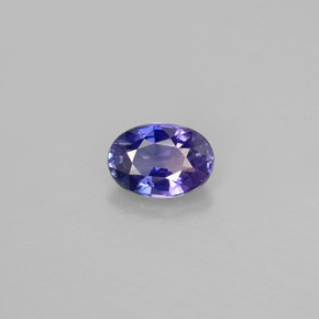 0.59克拉天然紫罗兰色蓝宝石，椭圆形切割，5.8×4.1毫米，VS
