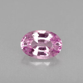 0.60克拉天然粉色蓝宝石，椭圆形切割，6×4.1毫米，VVS-VS