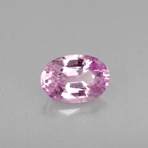 0.60克拉天然粉色蓝宝石，椭圆形切割，6×4.1毫米，VVS-VS