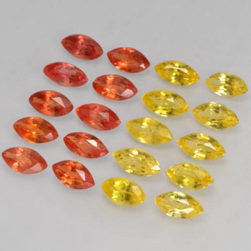 2.59天然多色蓝宝石，马眼形，4.2×2.2毫米，VVS-VS