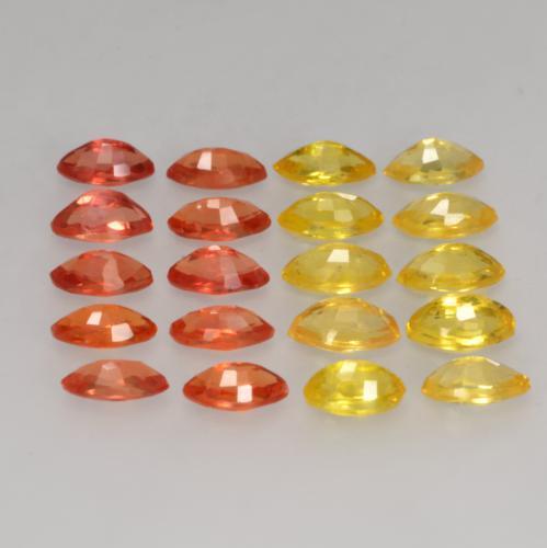 2.59天然多色蓝宝石，马眼形，4.2×2.2毫米，VVS-VS