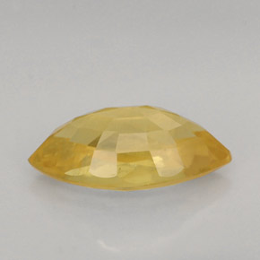 1.01克拉天然黄色蓝宝石，马眼形，8.6×4.5毫米，VS