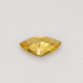 0.40克拉天然黄色蓝宝石，三角形，6.2×3.9毫米，VVS-VS