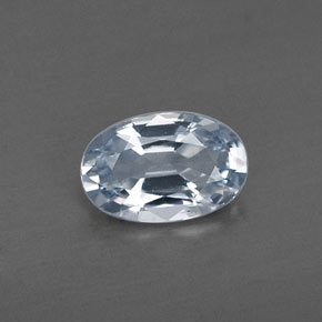 0.52克拉天然灰色蓝宝石，椭圆形切割，6.1×4毫米，VVS-VS