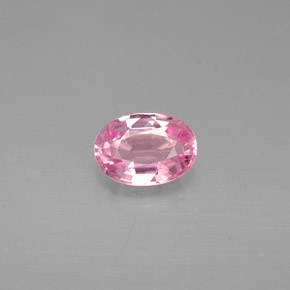 0.58克拉天然粉色蓝宝石，椭圆形切割，5.8×4.1毫米，VVS-VS