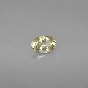 0.61克拉天然黄色蓝宝石，椭圆形切割，6×4.1毫米，VS