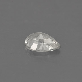 0.39克拉天然白色蓝宝石，梨形，5.4×3.8毫米，VS