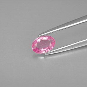 0.44克拉天然粉色蓝宝石，椭圆形切割，5.8×4毫米，VS
