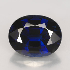 5.95克拉天然蓝宝石，椭圆形切割，11.9×9.5毫米，VVS