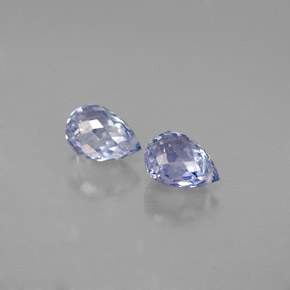 天然蓝宝石，水滴珠形切工，5.5×3.9毫米，VS