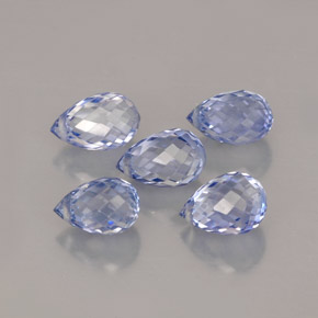 天然蓝宝石，水滴珠形切工，5.9×4.1毫米，VVS
