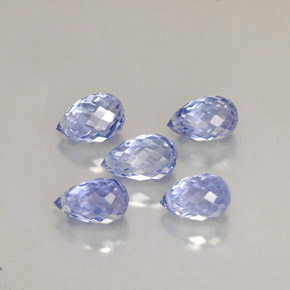 天然蓝宝石，水滴珠形切工，5.4×3.7毫米，VS