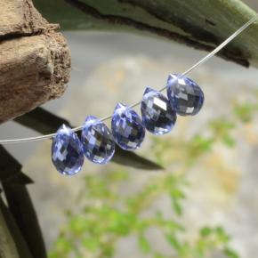 3.73天然蓝宝石，水滴珠形切工，5.4×3.8毫米，VVS-VS