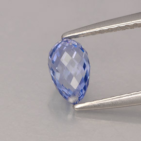 1.11克拉天然蓝宝石，水滴珠形切工，6.8×4.2毫米，VS
