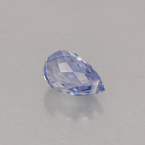 0.96克拉天然蓝宝石，水滴珠形切工，6.5×4.1毫米，VVS-VS