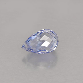 0.96克拉天然蓝宝石，水滴珠形切工，6.5×4.1毫米，VVS-VS