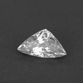 1.62克拉天然白色蓝宝石，三角形，10×5.7毫米，VVS