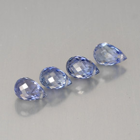天然蓝宝石，水滴珠形切工，5.2×3.4毫米，VS