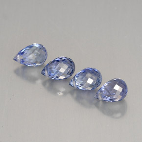 天然蓝宝石，水滴珠形切工，5.2×3.4毫米，VS