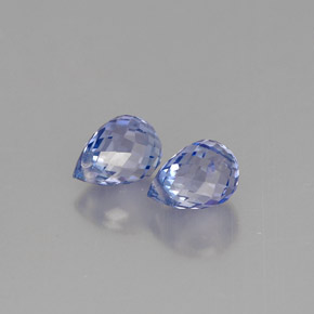 天然蓝宝石，水滴珠形切工，4.9×3.5毫米，VS