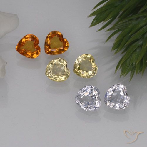 1.60天然多色蓝宝石，心形，3.8×3.8毫米，VVS-VS
