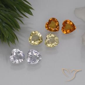1.60天然多色蓝宝石，心形，3.8×3.8毫米，VVS-VS