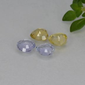 1.20天然多色蓝宝石，心形，4.1×4毫米，VVS-VS