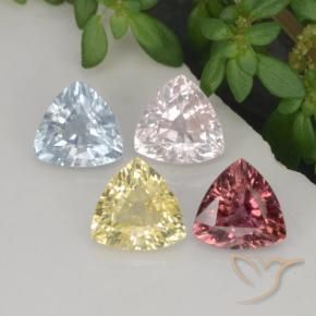 2.20天然多色蓝宝石，三角形，5.2×5.2毫米，VVS-VS