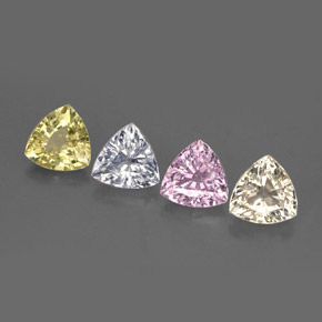 3.01天然多色蓝宝石，三角形，5.5×5.5毫米，VVS-VS