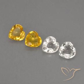 1.16天然多色蓝宝石，心形，4.1×4毫米，VVS-VS