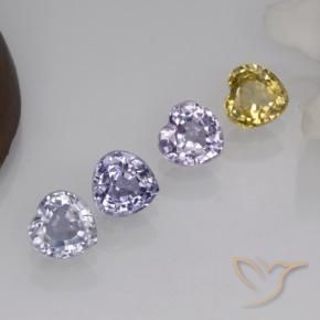 1.51天然多色蓝宝石，心形，4.2×4.2毫米，VVS-VS