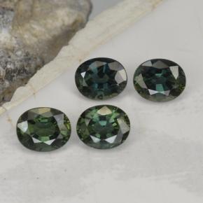 2.19天然绿色蓝宝石，椭圆形切割，5.1×4.2毫米，VVS-VS