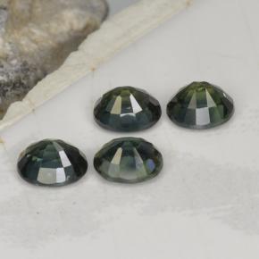 2.19天然绿色蓝宝石，椭圆形切割，5.1×4.2毫米，VVS-VS