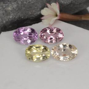 2.75天然多色蓝宝石，椭圆形切割，6×4.1毫米，VVS-VS