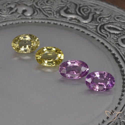 2.15天然多色蓝宝石，椭圆形切割，5.8×3.9毫米，VVS-VS