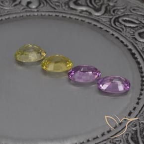 2.15天然多色蓝宝石，椭圆形切割，5.8×3.9毫米，VVS-VS