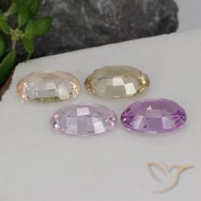 2.17天然多色蓝宝石，椭圆形切割，6×4.1毫米，VVS-VS