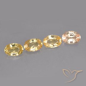 2.12天然多色蓝宝石，椭圆形切割，5.9×4毫米，VVS-VS
