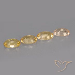 2.12天然多色蓝宝石，椭圆形切割，5.9×4毫米，VVS-VS