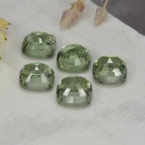 2.51天然绿色蓝宝石，垫形剪裁，4.4×4.3毫米，VVS-VS